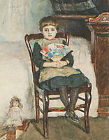Portrait of Olga Surikova in childhood, 1883, surikov