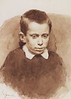 Portrait of A. S. Matveev in childhood, 1881, surikov