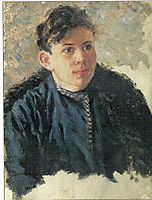 Portrait of young Leonid Chernyshev, 1890, surikov