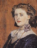 Portrait of young woman, 1911, surikov