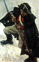 Soldier with gun, 1898, surikov