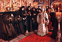 Tsarevna-s visit of nunnery, 1912, surikov