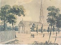 St. Paul-s Cathedral in New York, c.1812, svinyin