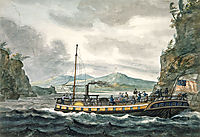 Steamboat Travel on the Hudson River, c.1812, svinyin