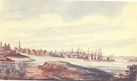 Town on the riverside, c.1812, svinyin