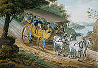 Travel by Stagecoach Near Trenton, c.1812, svinyin