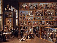 The Archduke Leopold Wilhelm in his Picture Gallery in Brussels, 1651, teniers