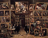 The Archduke Leopold Wilhelm in his Picture Gallery in Brussels, c.1647, teniers