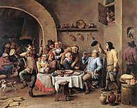 Carnival: -The King Drinks-, 1690, teniers