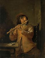 The Flautist, c.1635, teniers