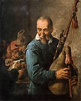 The Musette Player, c.1637, teniers