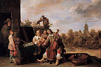 The Painter and His Family, c.1645, teniers