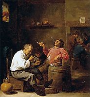 Smokers in an Interior, c.1637, teniers