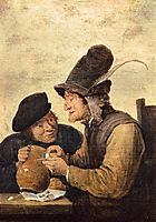 Two Drunkards, c.1635, teniers