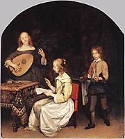 The Concert: Singer and Theorbo Player, terborch