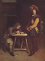Officer Writing a Letter, terborch