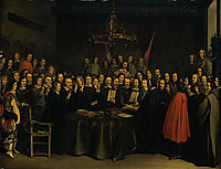 The Swearing of the Oath of Ratification of the Treaty of Munster, 1648, terborch