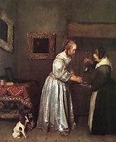 Woman Washing Hands, c.1655, terborch