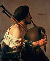 Bagpipe Player, 1624, terbrugghen