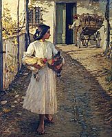 Selling Chickens in Liguria, 1906, thangue