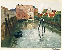 Channel with Watermill, thaulow