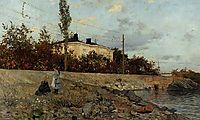 Evening at the Bay of Frogner, thaulow
