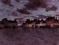 Marketplace in France, after a Rainstorm, 1894, thaulow