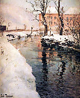 A River in the Winter, thaulow