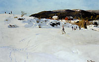 Skiers, c.1886, thaulow
