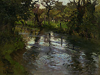 Woodland Scene with a River, thaulow