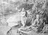 Minerva and Odysseus at Telemachus, thulden