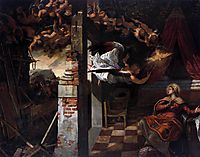 The Annunciation, 1587, tintoretto