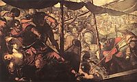 Battle between Turks and Christians, 1588-89, tintoretto