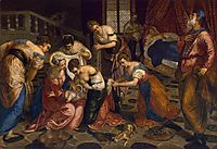 The birth of John the Baptist, 1554, tintoretto