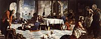 Christ washing the feet of his disciples, 1547, tintoretto