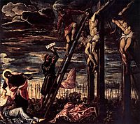 The crucifixion of Christ, 1568, tintoretto