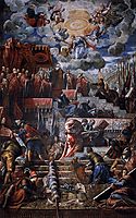 Doge Nicolò da Ponte Receiving a Laurel Crown from Venice, 1584, tintoretto