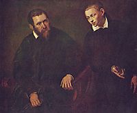 Double portrait of two men, tintoretto
