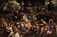 The Hebrews in the desert, 1593, tintoretto