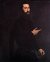 Portrait of a noble Genoese, 1550, tintoretto