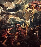 Saint Marc Sarrazin of saving a sinking, 1562-66, tintoretto