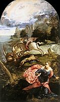 St George and the Dragon, 1555-58, tintoretto