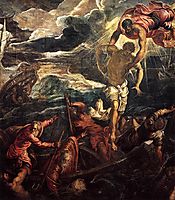 St Mark Rescuing a Saracen from Shipwreck, 1566, tintoretto