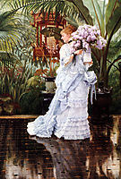 The Bunch of Lilacs, c.1875, tissot