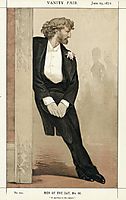 Caricature of Frederic Leighton, 1872, tissot