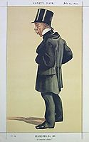 Caricature of Mr George Leeman M.P., 1872, tissot