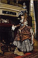 The Fireplace, 1869, tissot
