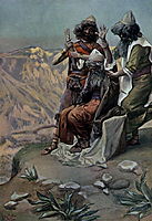 Moses on the Mountain During the Battle, as in Exodus, tissot