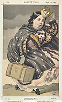 Sovereigns No.20 Caricature of Isabella II of Spain, tissot