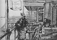 The Three Crows Inn, Gravesend, 1877, tissot